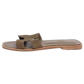Hermès Etoupe Oran sandals - size EU 38.5 Brown