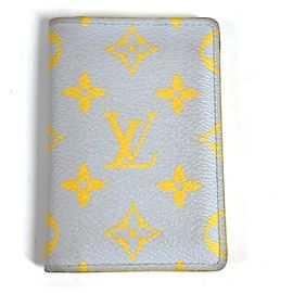 Estojo de Cartão Organizer de Poche Monogram Louis Vuitton Marrom Amarelo