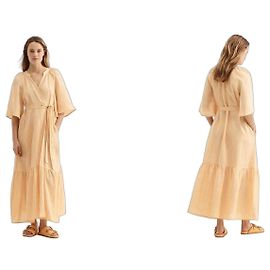 Robe Audacieuse en lin orange Eres Orange