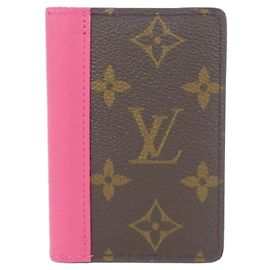Étui de carte Monogram Macassar Louis Vuitton Marron Rose