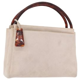 CHANEL Sac à main Suède Rose Or CC Auth BAZ810A Rose Doré