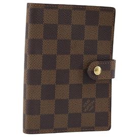 LOUIS VUITTON Damier Ebene Agenda PM Day Planner Cover R20700 LV Auth BAZ312 Damier ebene