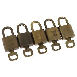 LOUIS VUITTON Set di 5 Lucchetti in Metallo Dorato LV Auth 167138 D'oro