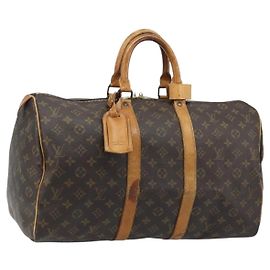 LOUIS VUITTON Bolsa Boston Monogram Keepall 45 M41428 LV Auth 171950 Monograma