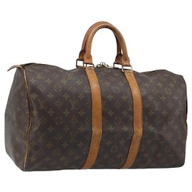 LOUIS VUITTON Bolsa Boston Monogram Keepall 45 M41428 LV Auth 163647 Monograma