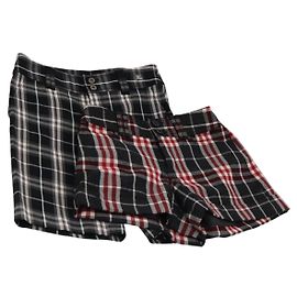 BURBERRY Nova Check Blue Label Short Pants Cotton 2 Set Black Auth am10880 Black