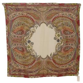 Etro Sciarpa Grande Formato in Seta Multicolore Auth am11161A Multicolore
