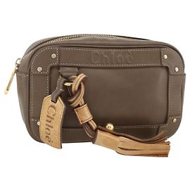 Chloé Chloe Clutch Bag Leather Brown Gold Auth bs34233 Brown Golden