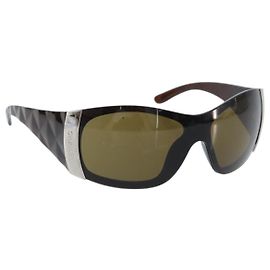 CHANEL Sunglasses plastic Brown CC Auth BA11836 Brown