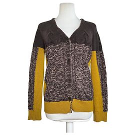 Cardigan Vintage Etro Marrom Amarelo M Marrom