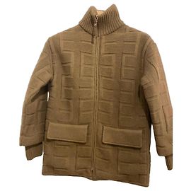 Hermès Wool Coat Khaki Size 36 Khaki