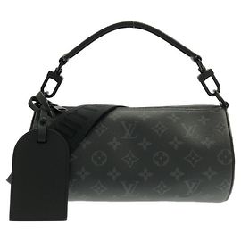 Sac à main Louis Vuitton Monogram Eclipse Soft Polochon PM Noir