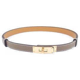 Hermès Cinto Hermes Kelly 18mm Bege