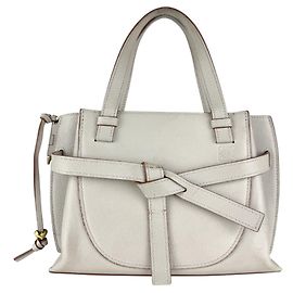 Graue Lederhandtasche Loewe Grau