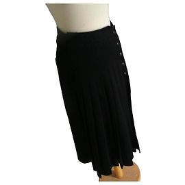 Sonia Rykiel wrap skirt black wool Black