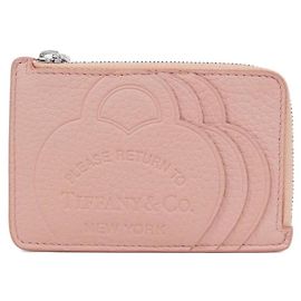 Tiffany & Co. Pink Leather Card Case Pink