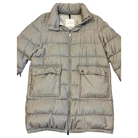 Moncler Daunenjacke Grau Gesteppt Grau