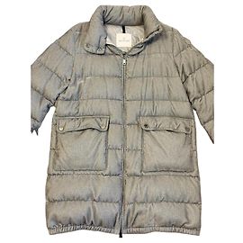 Moncler Grey Quilted Down Jacket Grey