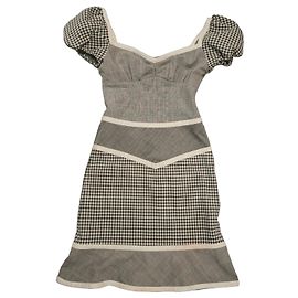 Moschino Cheap and Chic Checked Dress Black White Grey