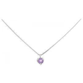 Autre Marque Collier en améthyste Au750 Violet