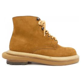 Sacai Leather Boots Brown
