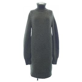 Céline Robe 100% Cachemire CELINE Vert Kaki