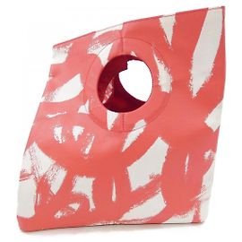Autre Marque Pleats Please Mini Bag White Red