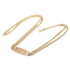 Chanel Coco Mark Chain Belt Pink Golden
