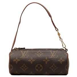 Louis Vuitton Monogram Papillon Handbag with Pouch Brown