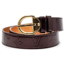 Louis Vuitton Monogram Vernis Gürtel Braun Lila