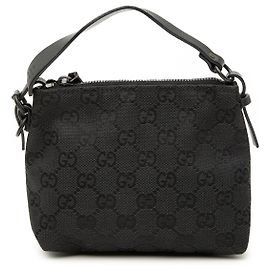 Gucci Black GG Canvas Handbag Black