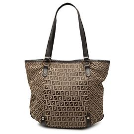 Fendi Beige Zucchino Canvas Tote Beige