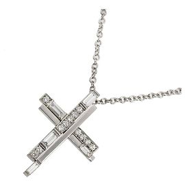 Harry Winston Traffic Cross Diamond Necklace in Platinum Other