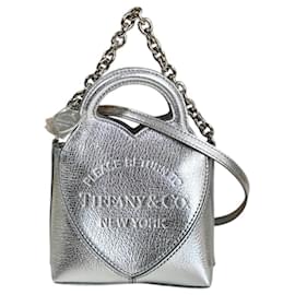Tiffany & Co. Return to Micro Tote Shoulder Bag Silvery