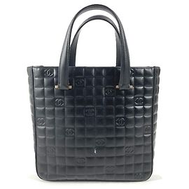 Sac à main Chanel Vintage Chocolate Bar Tote Noir