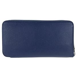 Hermès Hermes Azap Long Silk'in Wallet Navy Blue