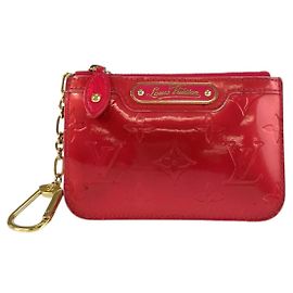 Porte-clés Pochette Cles Vernis Louis Vuitton Rose