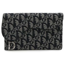 Dior Trotter Saddle Wallet Black Black