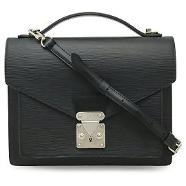 2WAY Monceau Epi Tasche von Louis Vuitton Schwarz