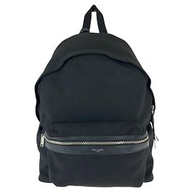 Yves Saint Laurent Saint Laurent Canvas Leather Backpack Black
