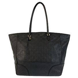 Gucci Leather Guccissima Tote Bag Black