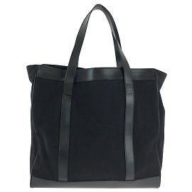 Gucci Canvas Leather Tote Bag Black