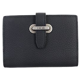 Dior Dior Normandie Leather Card Holder Black