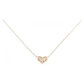 Autre Marque Collier en diamant en or rose K10 Rose