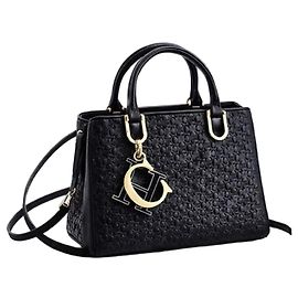 Carolina Herrera Duchess Mini Black Leather Handbag Black