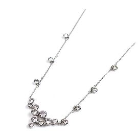 TASAKI Au750 Weißgold-Diamant-Halskette Silber
