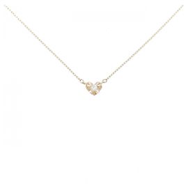 Autre Marque Collier en diamant en forme de cœur Au750 Doré