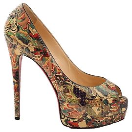 Christian Louboutin Platform Sandals Multicolor Exotic Leather Multiple colors