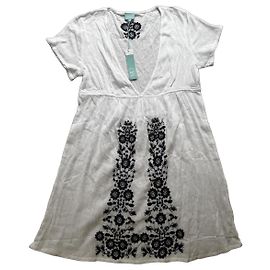 Melissa Odabash Robe blanche brodée Noir Blanc