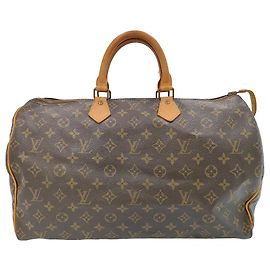 Borsa a mano Speedy Louis Vuitton in tela Monogram 40 Marrone